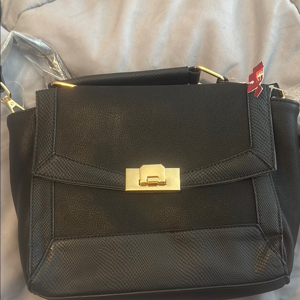 Merona Black Structured Handbag